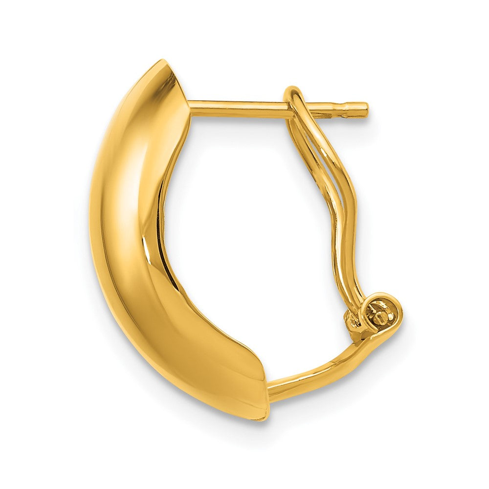 Single 14K Polished Omega Back Earring