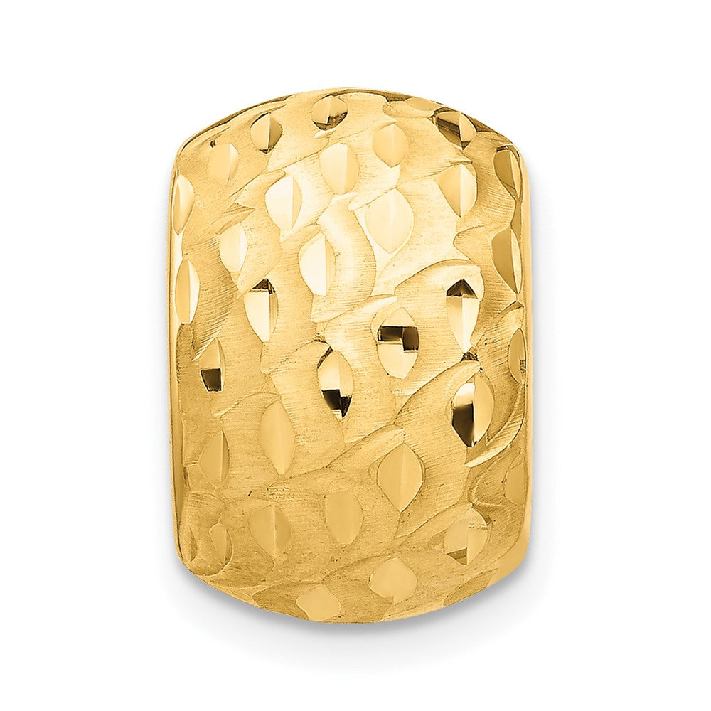 Single 14K Textured Omega Back Earring