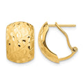 14K D/C Omega Back Earrings