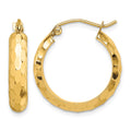 14k Diamond-cut Hoop Earrings
