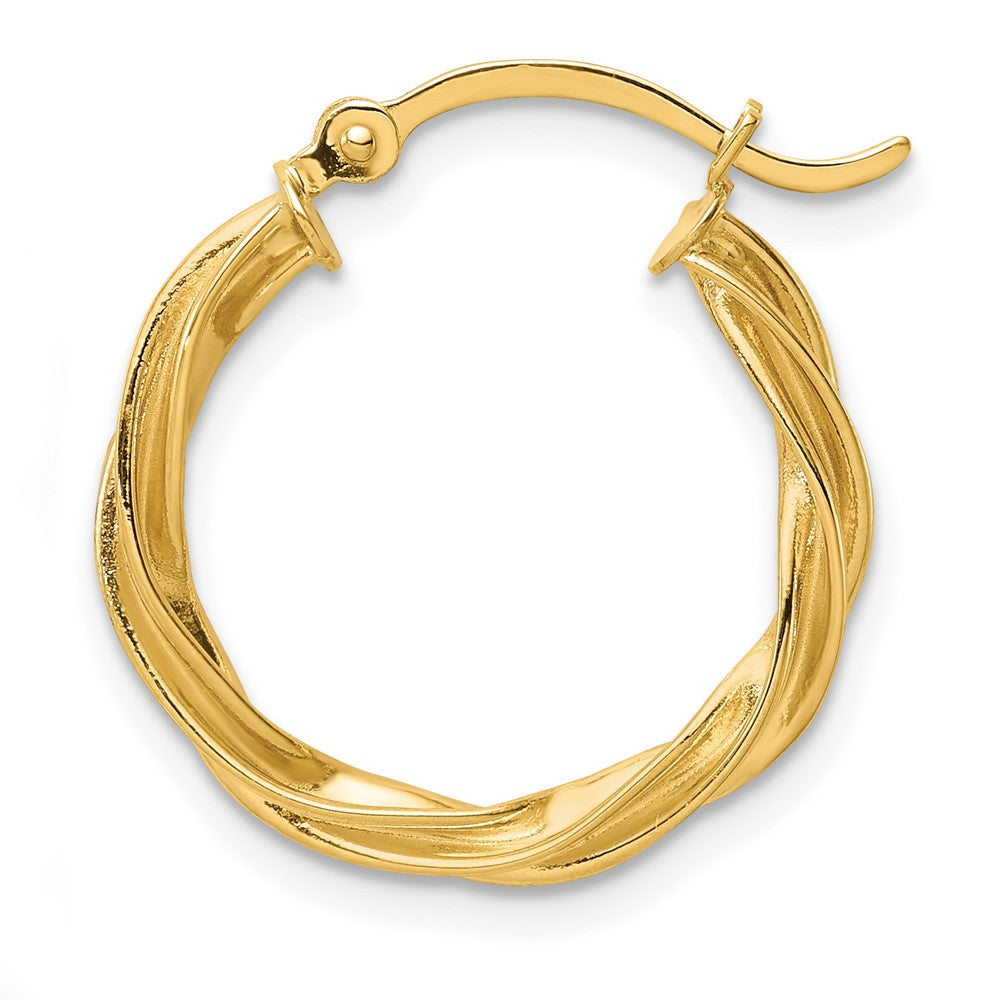 Single 14K Polished Twisted 2.5mm Hoop Earring