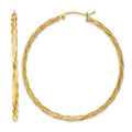 14K Polished 2.5mm Twisted Hoop Earrings