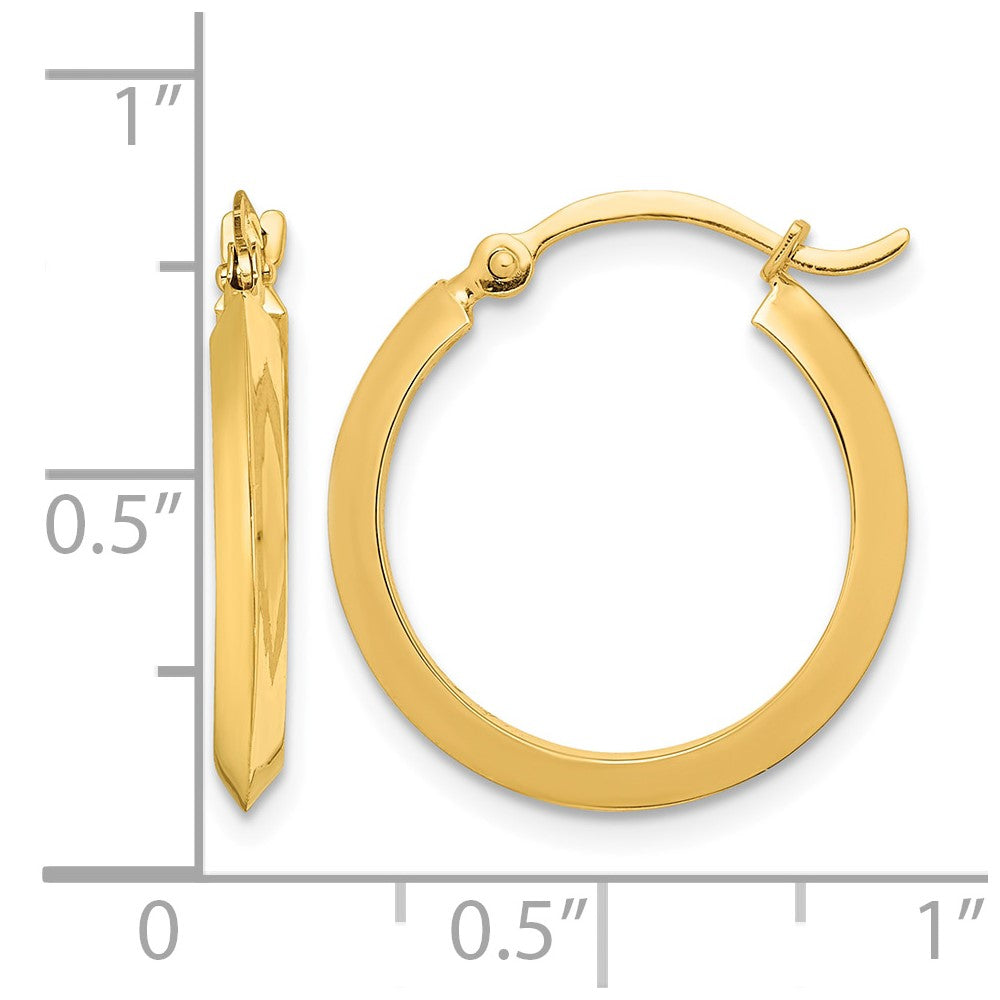 14K Polished Hoop Earrings
