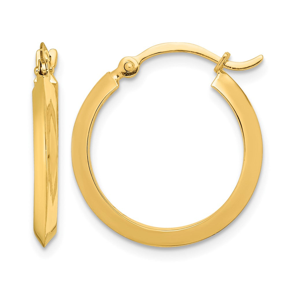 14K Polished Hoop Earrings