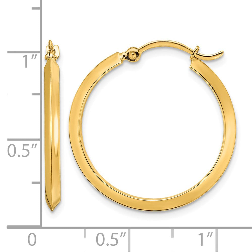 14K Polished Hoop Earrings