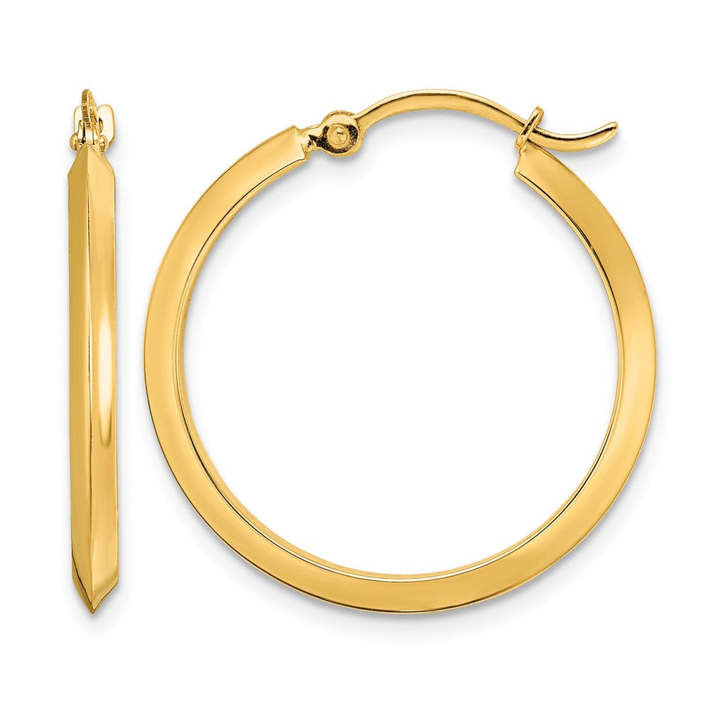 14K Polished Hoop Earrings