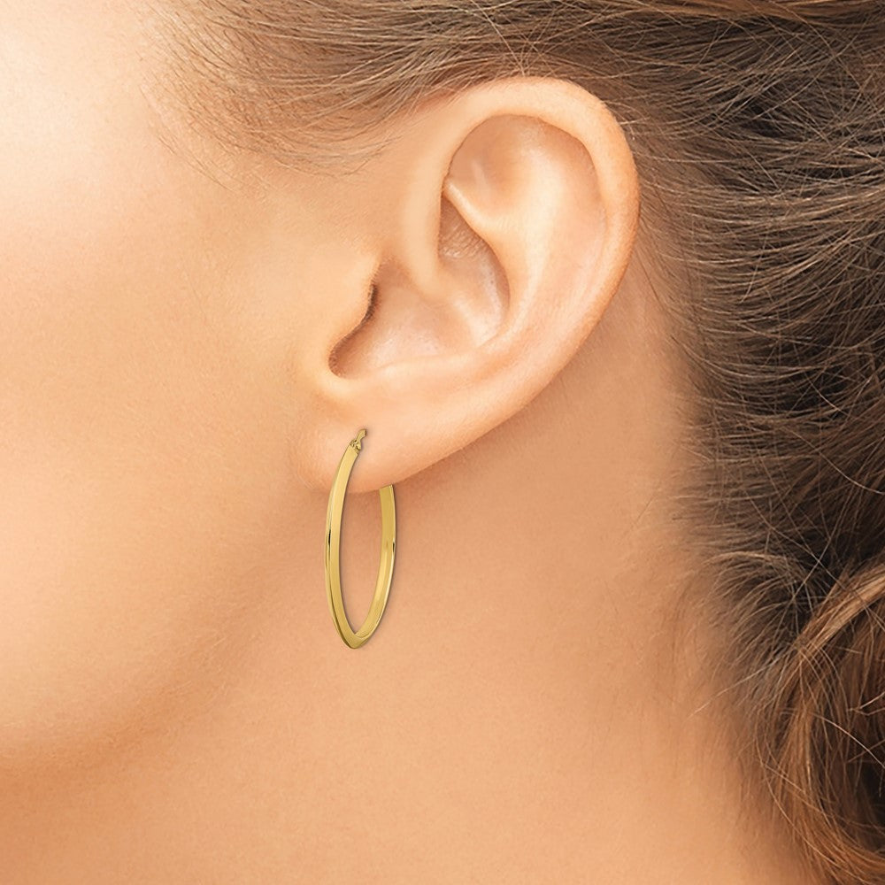 14K Polished Hoop Earrings