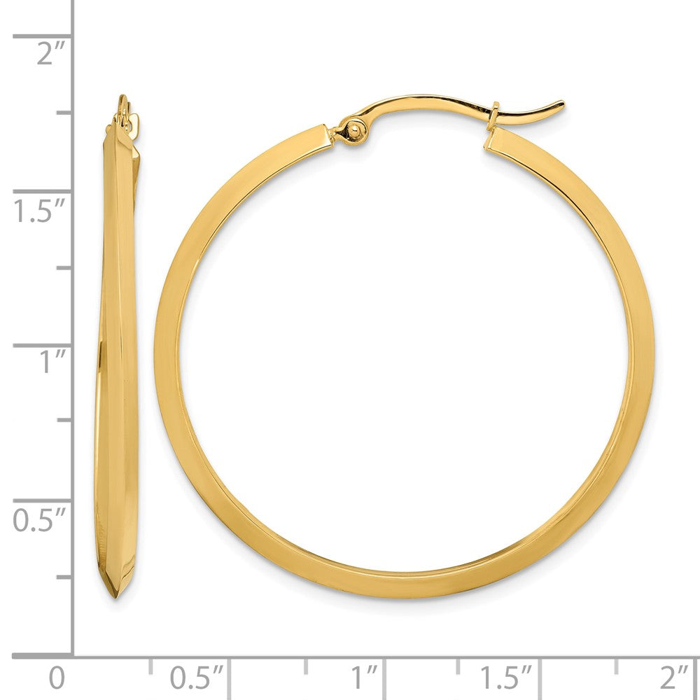 14K Polished Hoop Earrings
