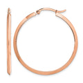 14k Rose Gold Polished Hoop Earrings