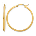 14K Polished Hoop Earrings