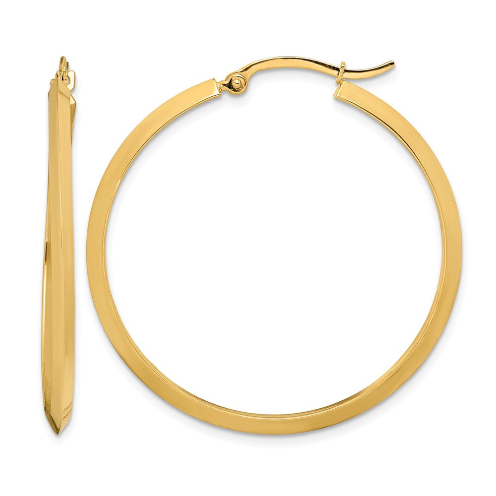 14K Polished Hoop Earrings