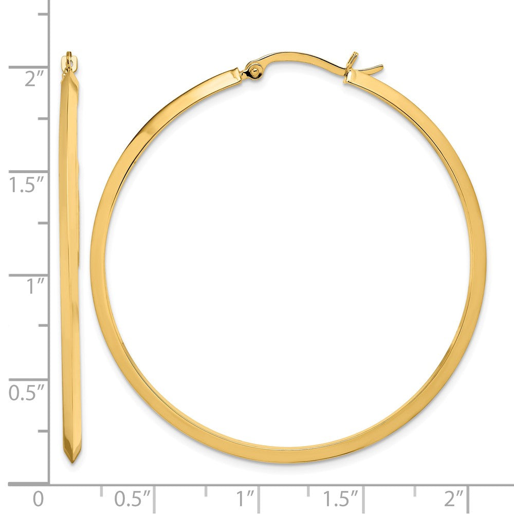 14K Polished Hoop Earrings