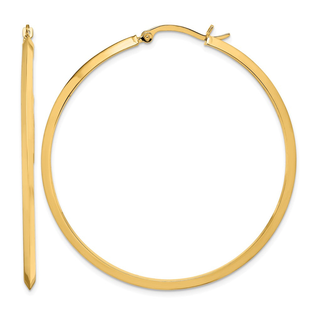 14K Polished Hoop Earrings
