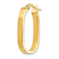 Single 14K 3x2mm Oval Hoop Earring