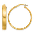 14K Large 5mm Satin Hoop Earrings
