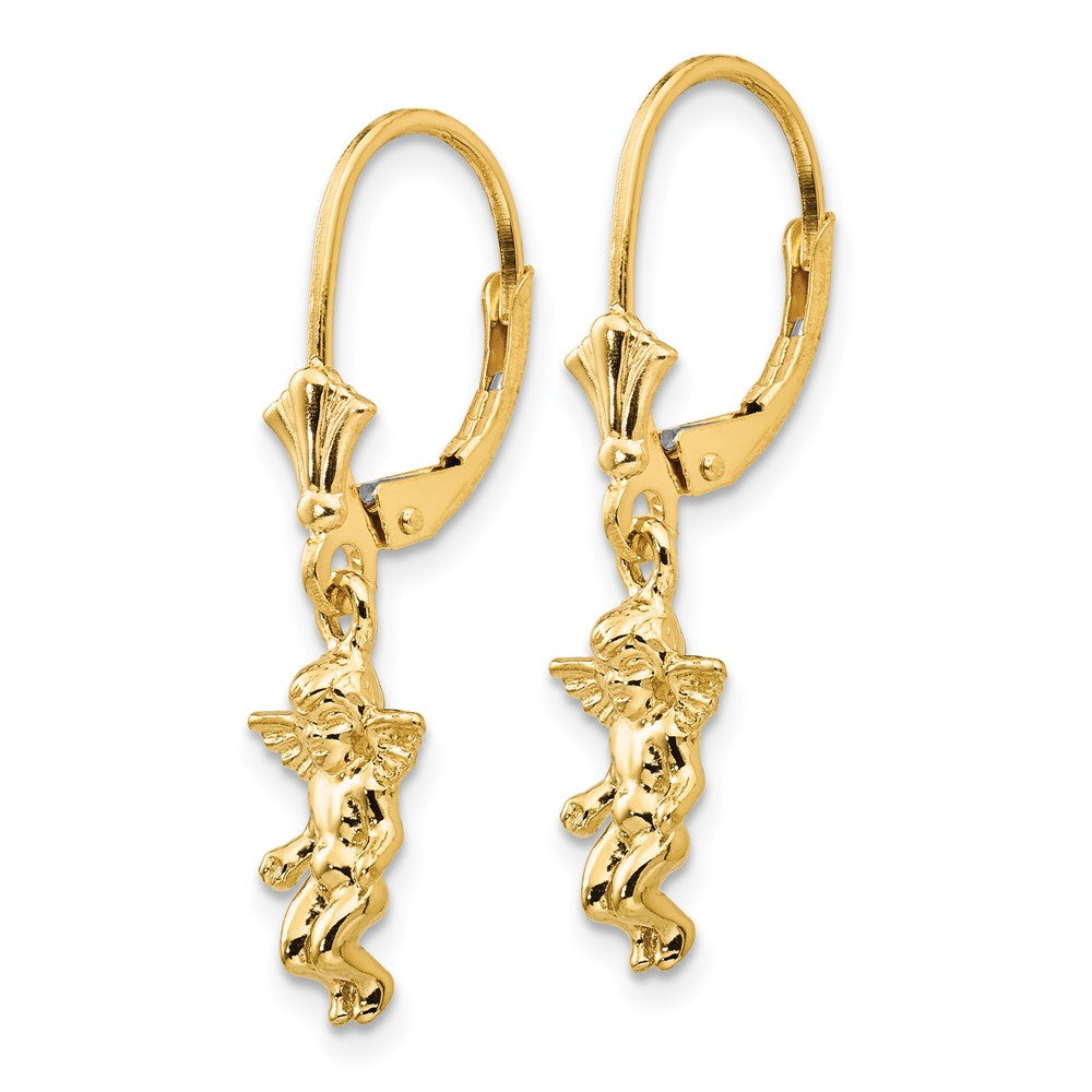 14k Angel Leverback Earrings