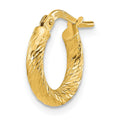 Single 14k Polished and Diamond-cut 2.4mm Hoop Earring