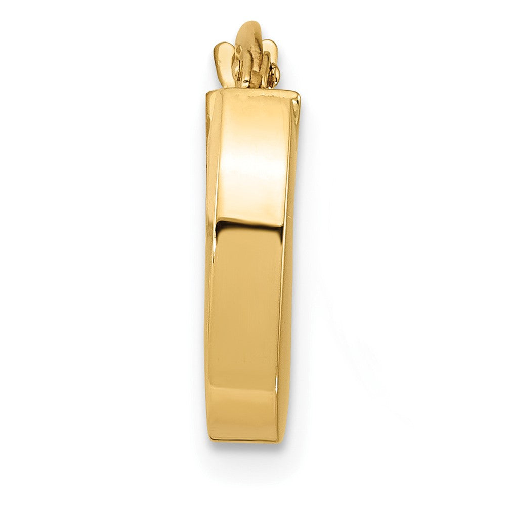 Single 14k Polished 3mm Square Tube Hoop Earring