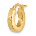 Single 14k Polished 3mm Square Tube Hoop Earring