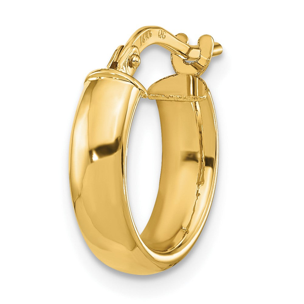 Single 14k Polished 3.7mm Hoop Earring