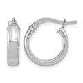 14k White Gold Polished 2.9mm Hoop Earrings