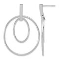 14k White Gold Gold Polished Post Dangle Earrings
