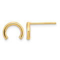 14k Polished U Shape Tube Post Earrings