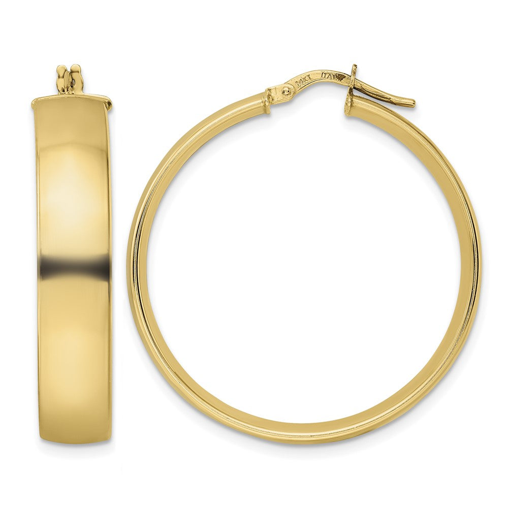 14K Polished Hoop Earrings