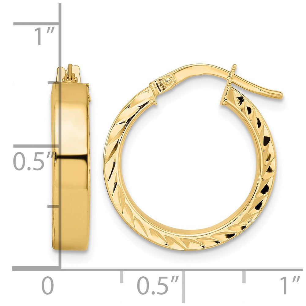 14K Polished Hoop Earrings