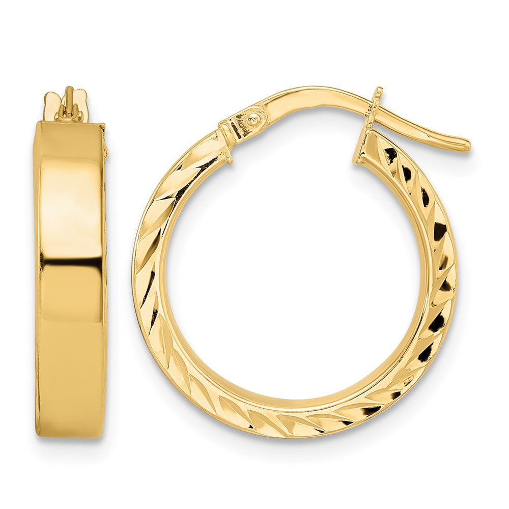 14K Polished Hoop Earrings