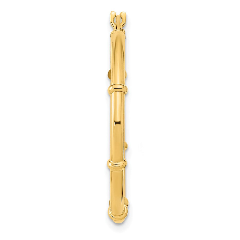 Single 14K Polished and Fancy Hoop Earring