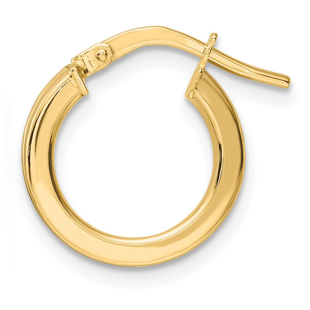 Single 14K Polished Textured Hoop Earring