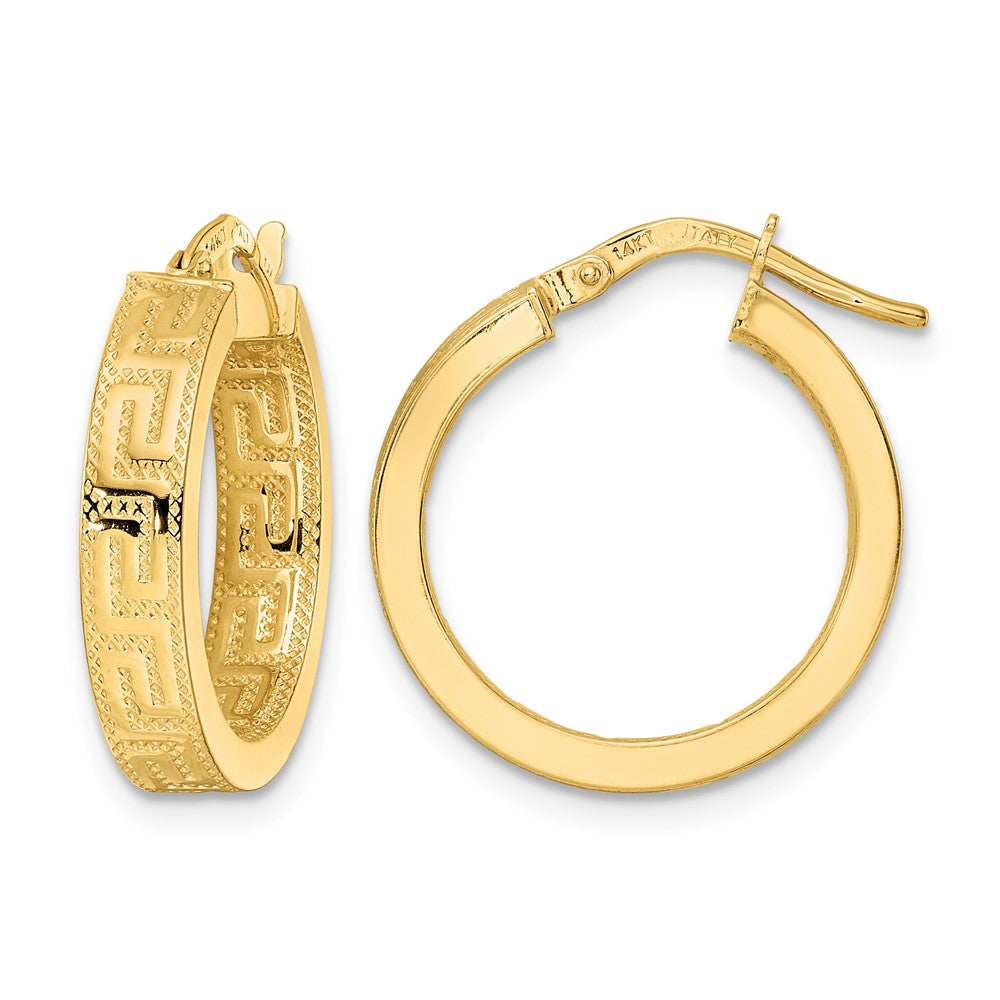 14K Polished Hoop Earrings