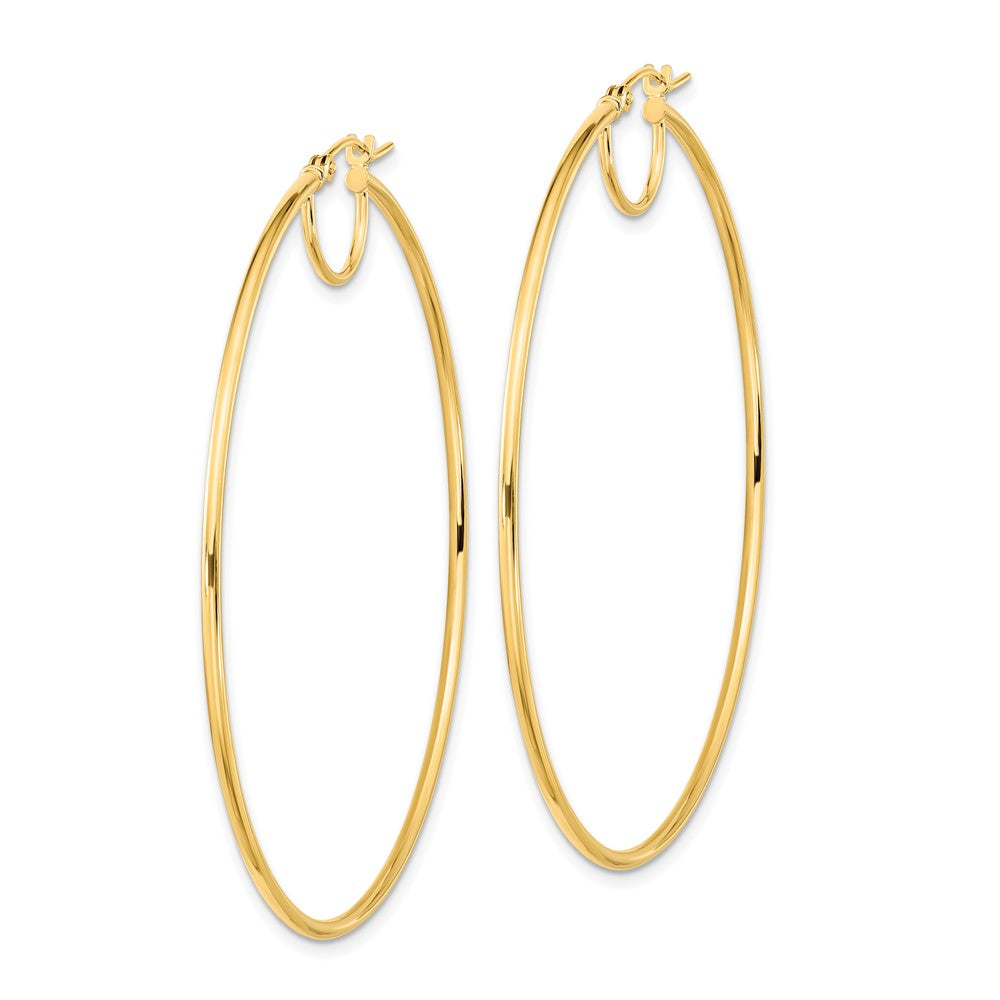 14k Polished Fancy Hoop Earrings