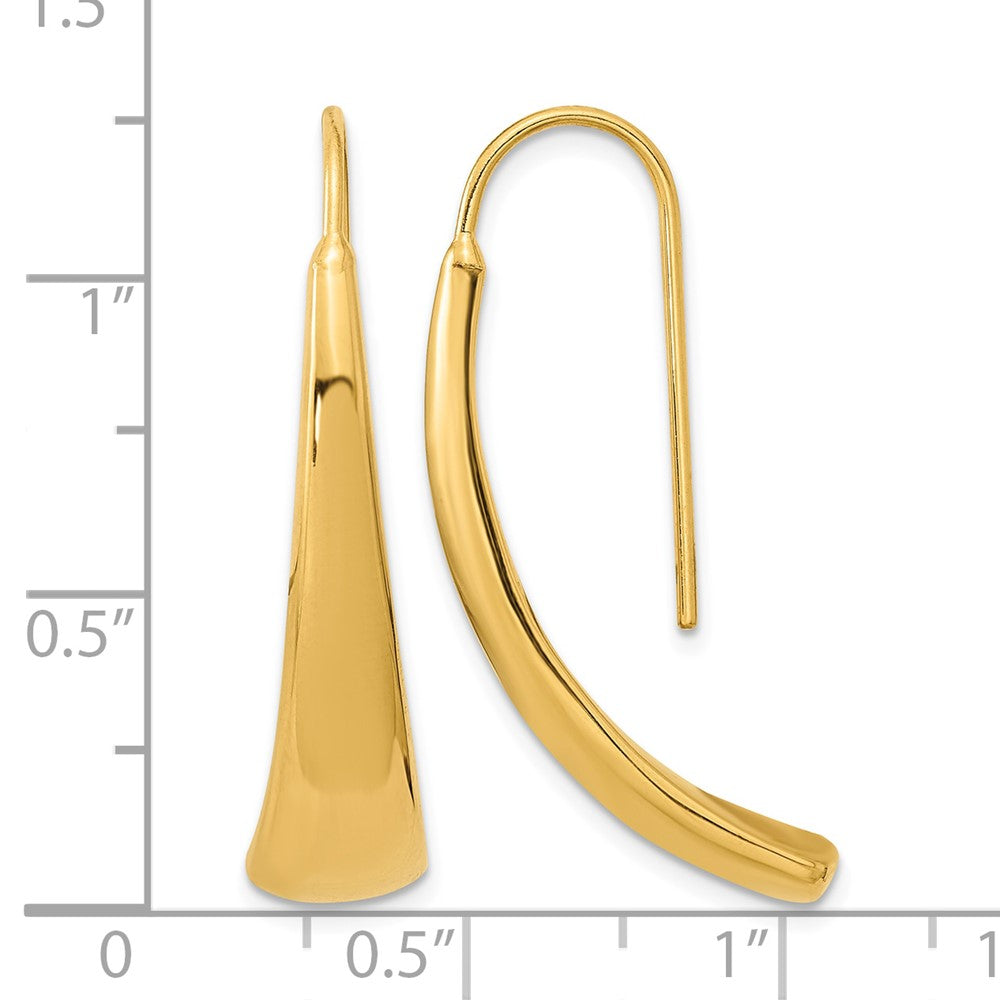 14k Polished Wire Hollow Earrings