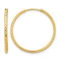 14k D/C 1.50mm Endless Hoop Earrings