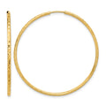 14k D/C 1.50mm Endless Hoop Earrings