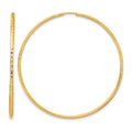 14k D/C 1.50mm Endless Hoop Earrings