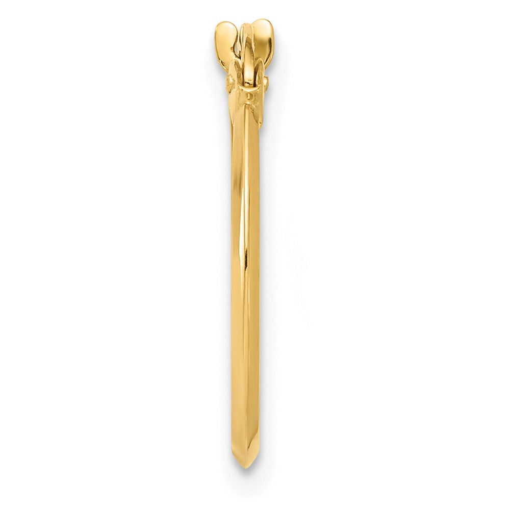 Single 14K Polished Knife Edge Hoop Earring