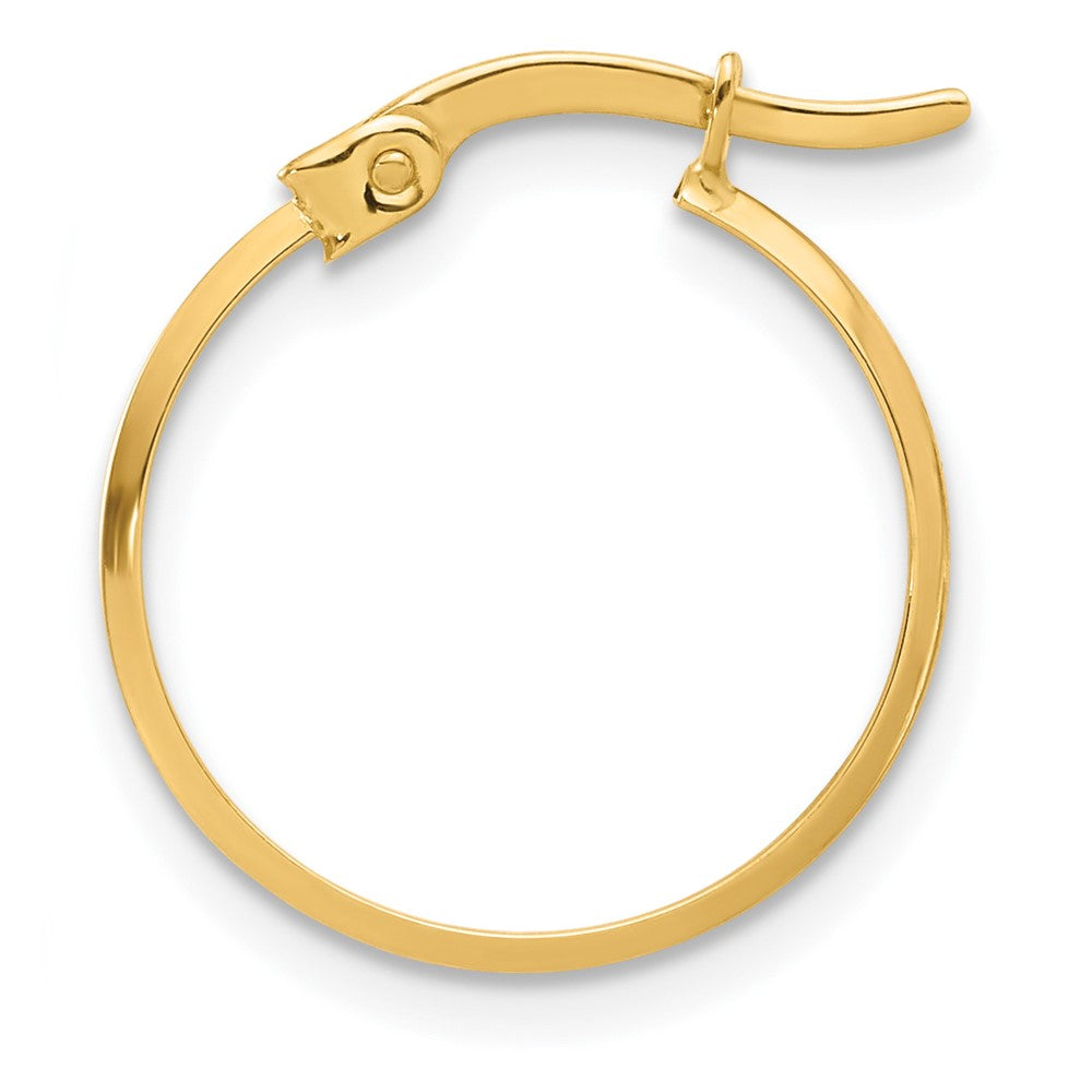 Single 14K Polished Knife Edge Hoop Earring