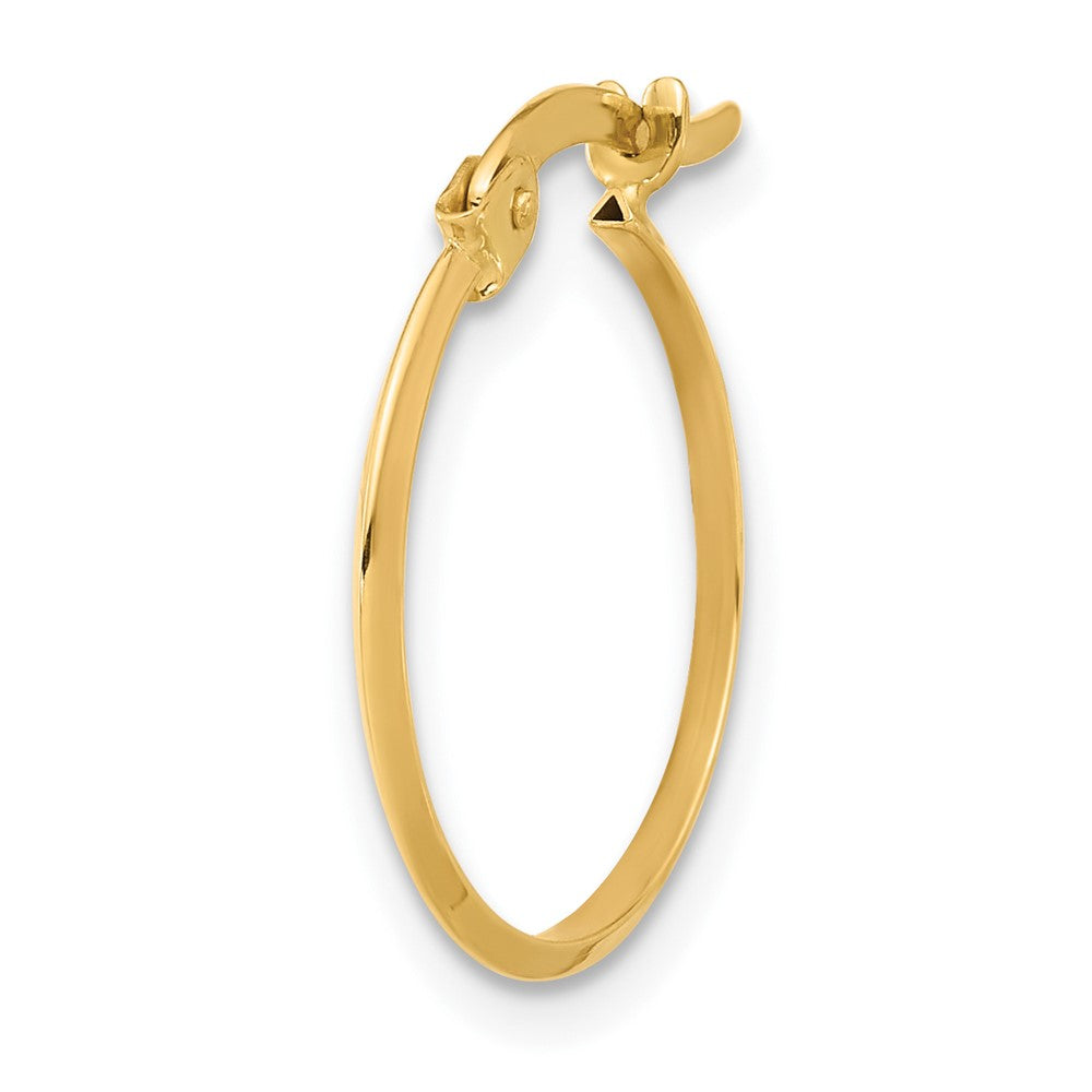 Single 14K Polished Knife Edge Hoop Earring