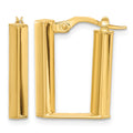 14K Polished U Shape Hoop Earrings