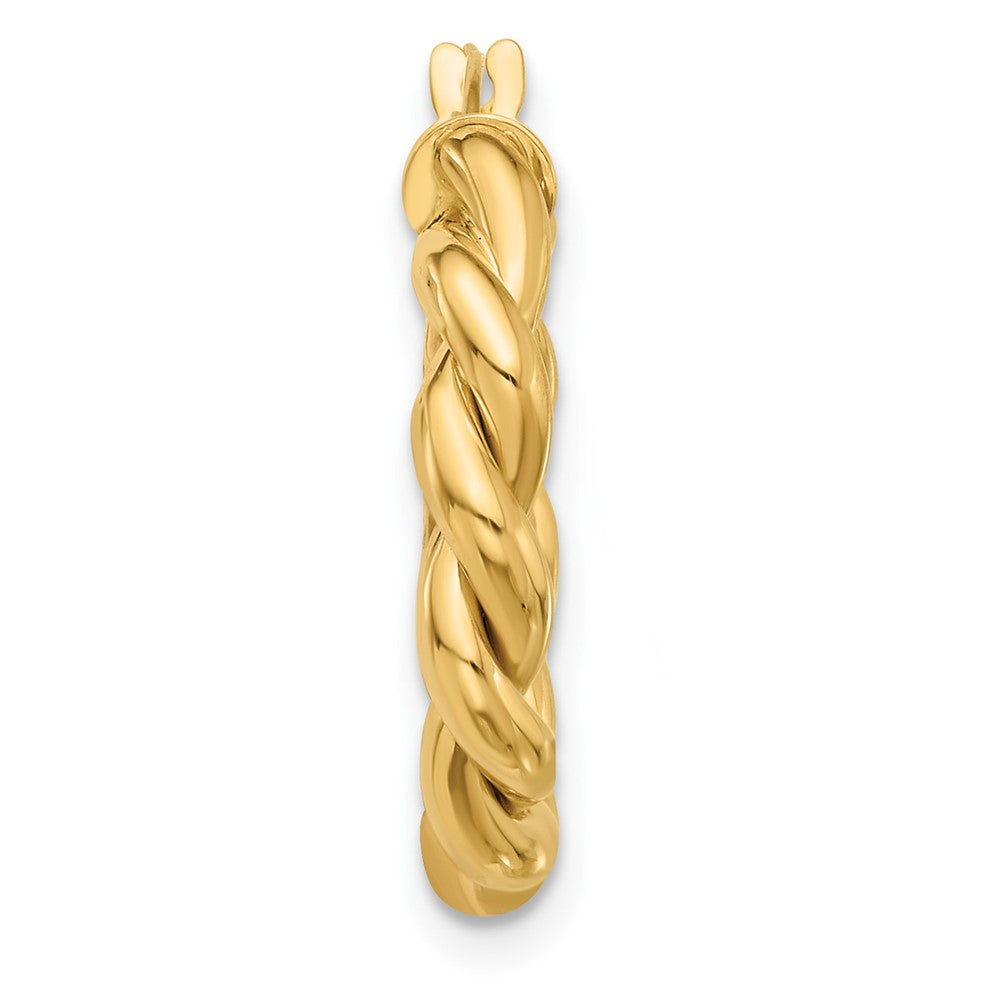 Single 14k Polished Twisted Hoop Earring