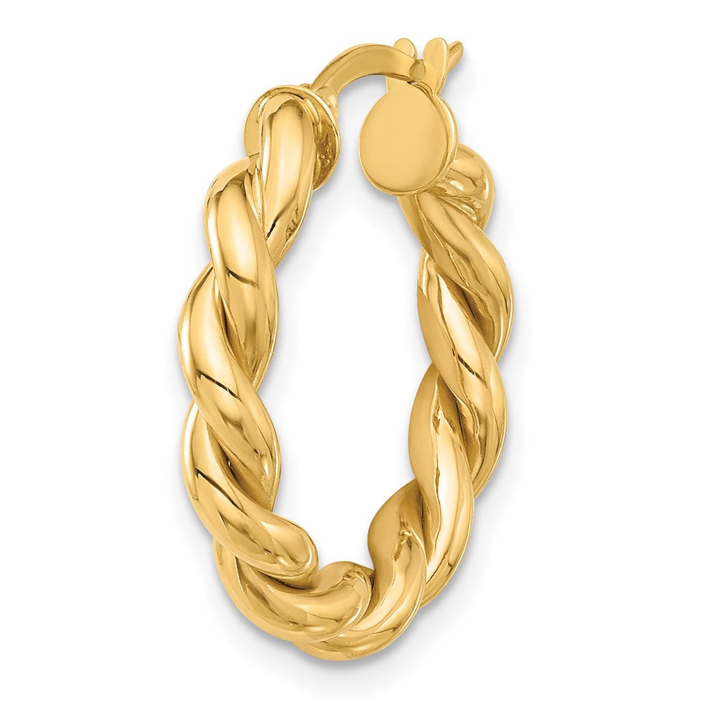 Single 14k Polished Twisted Hoop Earring