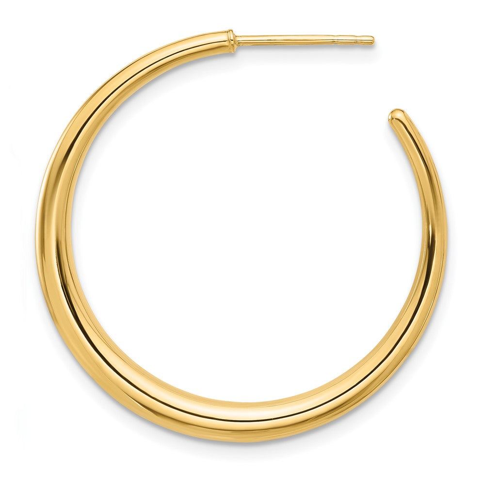 Single 14K Polished Hoop Post Earring