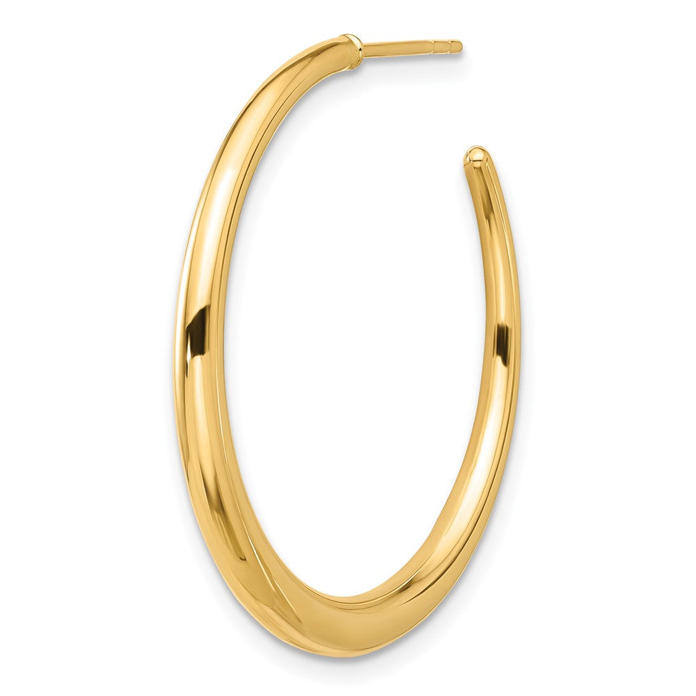 Single 14K Polished Hoop Post Earring