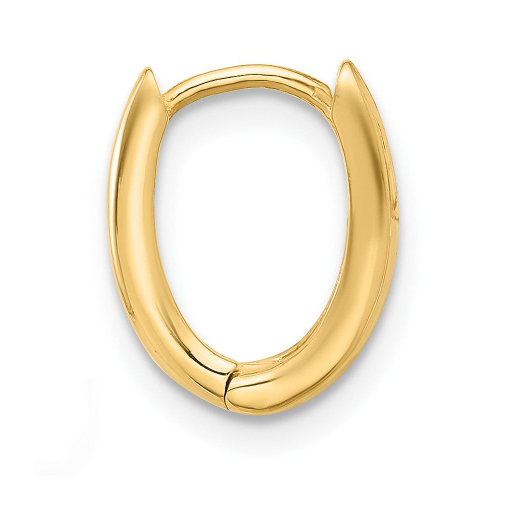 Single 14K Polished Oval Hinged Hoop Earring