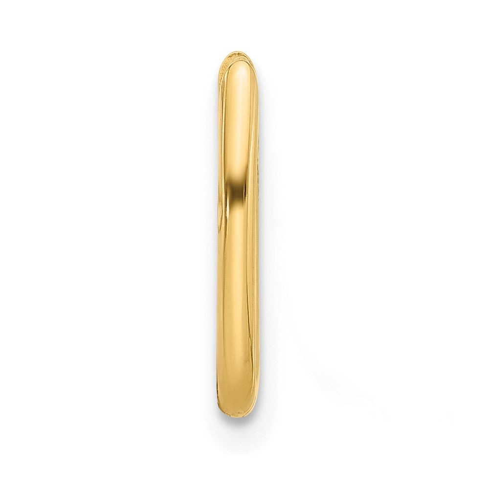 Single 14K Polished Oval Hinged Hoop Earring