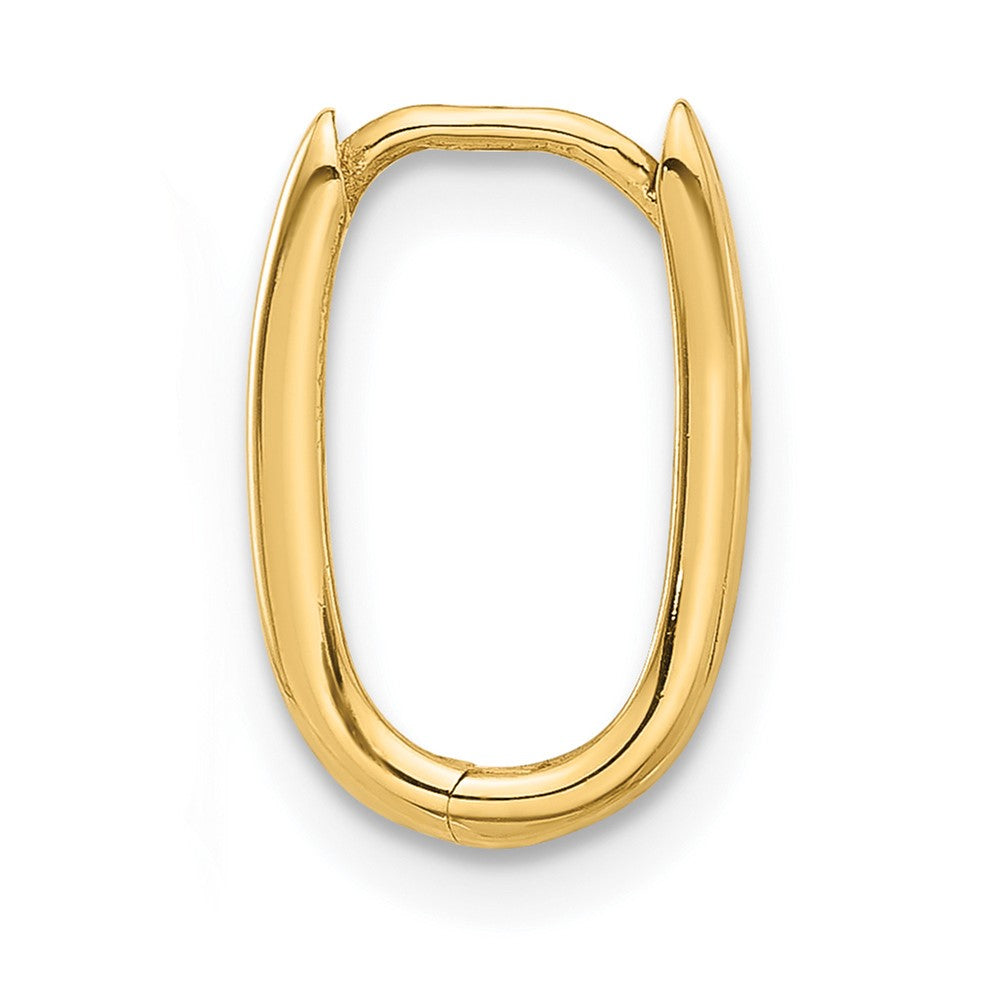 Single 14K Polished Oval Hinged Hoop Earring