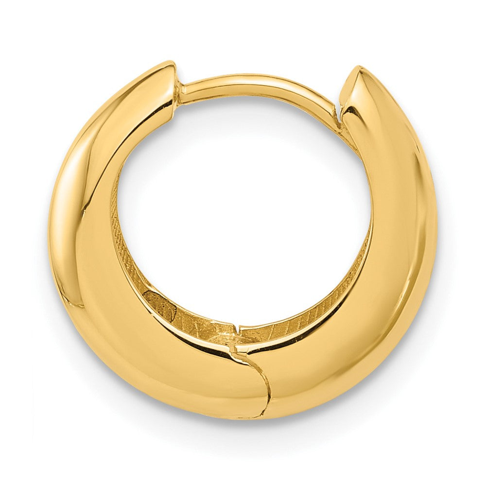 Single 14K Polished Hinged Huggie Hoop Earring